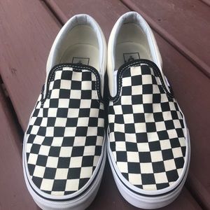 Black checkered vans
